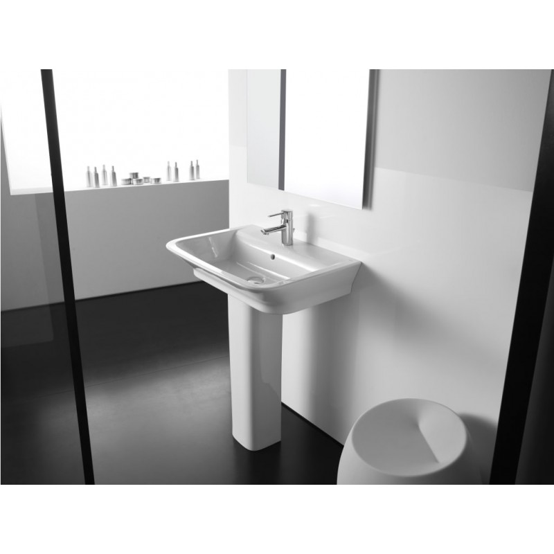 The Gap Wash Basin X Cm With Fixing Kit And Pedestal Roca