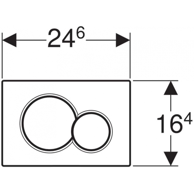 Sigma 1 Actuator Plate Dual Flush GEBERIT