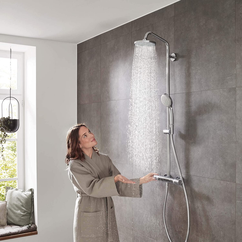 Croma Showerpipe 160 1jet With Thermostat Chrome HANSGROHE